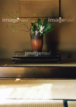 日本 田舎 床の間 縁側 冬 秋 茶室 花の部分 花器 の画像素材 部屋 住宅 インテリアの写真素材ならイメージナビ