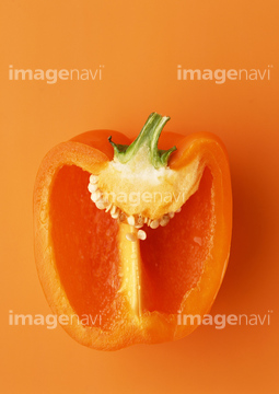 オレンジピーマン 断面 の画像素材 健康食品 美容 健康の写真素材ならイメージナビ