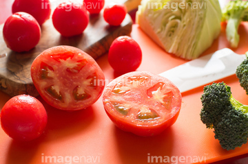 トマト 断面 輪切り 写真 の画像素材 健康食品 美容 健康の写真素材ならイメージナビ