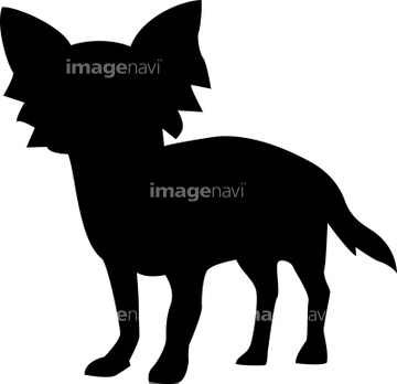犬 シルエット 小型犬 の画像素材 正月 行事 祝い事の写真素材ならイメージナビ