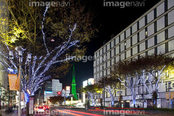 繁華街 夜 歓楽街 栄 名古屋市 の画像素材 交通イメージ 乗り物 交通の写真素材ならイメージナビ