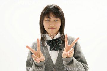 Vサイン の画像素材 行動 人物の写真素材ならイメージナビ