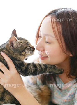 生き物 ペット 猫 飼い猫 抱く の画像素材 写真素材ならイメージナビ
