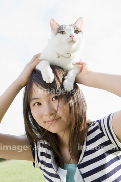 猫 人 イラスト 中学生 の画像素材 年齢 人物の写真素材ならイメージナビ