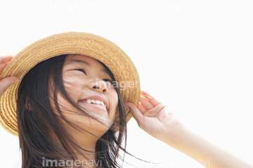 麦わら帽子 子供 中学生 の画像素材 日本人 人物の写真素材ならイメージナビ