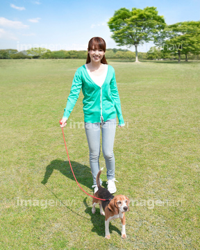 犬の散歩 の画像素材 行動 人物の写真素材ならイメージナビ