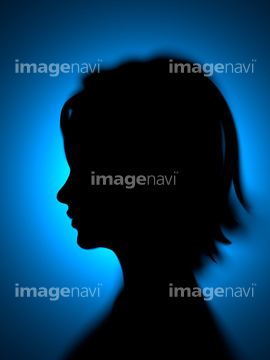 シルエット 横顔 女性 の画像素材 構図 人物の写真素材ならイメージナビ