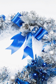 クリスマスリース 青 写真 の画像素材 クリスマス 行事 祝い事の写真素材ならイメージナビ