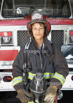 消防士 パーマヘアー 写真 の画像素材 業種 職業 ビジネスの写真素材ならイメージナビ