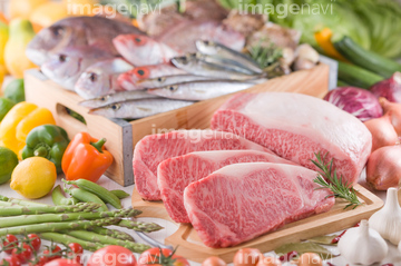 魚 肉 野菜 鮮魚 ロイヤリティフリー の画像素材 和食 食べ物の写真素材ならイメージナビ
