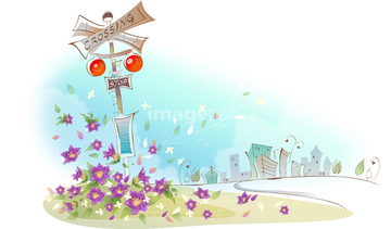 花壇 イラスト 看板 の画像素材 自然 風景 イラスト Cgのイラスト素材ならイメージナビ