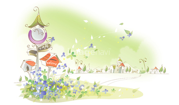 花壇 イラスト 看板 の画像素材 自然 風景 イラスト Cgのイラスト素材ならイメージナビ