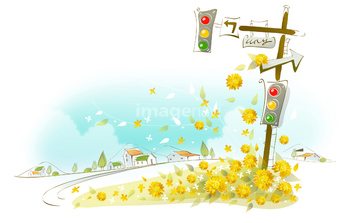 花壇 イラスト 看板 の画像素材 自然 風景 イラスト Cgのイラスト素材ならイメージナビ