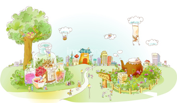 花壇 イラスト 看板 の画像素材 自然 風景 イラスト Cgのイラスト素材ならイメージナビ