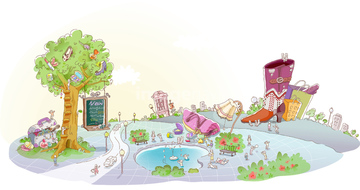 花壇 イラスト 看板 の画像素材 自然 風景 イラスト Cgのイラスト素材ならイメージナビ