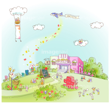 花壇 イラスト 看板 の画像素材 自然 風景 イラスト Cgのイラスト素材ならイメージナビ