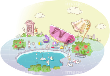 公園 噴水 イラスト Amrowebdesigners Com