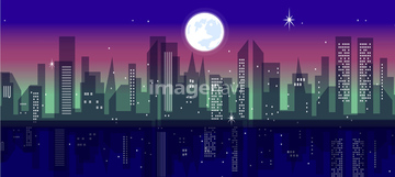 市街地 イラスト 町並 夜 の画像素材 自然 風景 イラスト Cgのイラスト素材ならイメージナビ