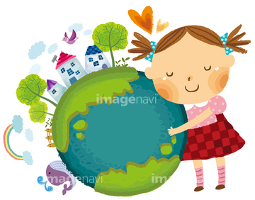 地球 子ども 幼児 イラスト の画像素材 人物 イラスト Cgのイラスト素材ならイメージナビ