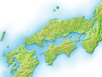 地図 衛星写真 日本の地図 四国地方 の画像素材 地図素材ならイメージナビ