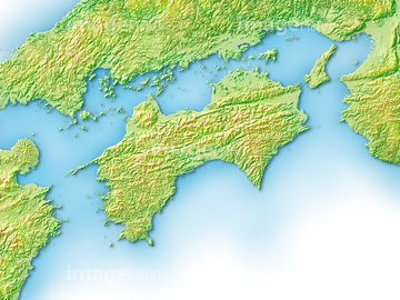 地図 衛星写真 日本の地図 四国地方 四国山地 高知県 施設 の画像素材 地図素材ならイメージナビ