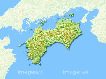 地図 衛星写真 日本の地図 四国地方 の画像素材 地図素材ならイメージナビ