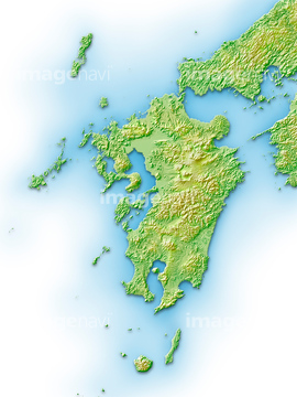 地図 衛星写真 日本の地図 九州地方 大分県 の画像素材 地図素材ならイメージナビ