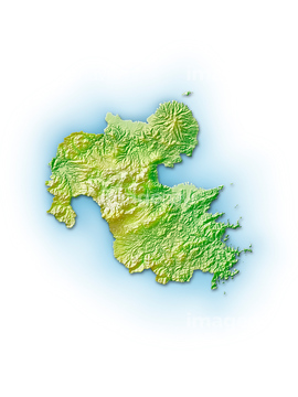 地図 衛星写真 日本の地図 九州地方 大分県 の画像素材 地図素材ならイメージナビ