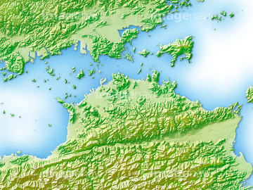 地図 衛星写真 日本の地図 四国地方 の画像素材 地図素材ならイメージナビ