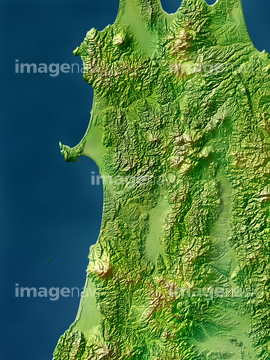 地図 衛星写真 日本の地図 東北地方 の画像素材 地図素材ならイメージナビ