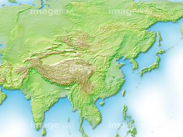 エリア別地図 東アジア 地図 の画像素材 世界の地図 地図 衛星写真の地図素材ならイメージナビ