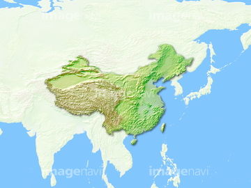 エリア別地図 東アジア 地図 の画像素材 世界の地図 地図 衛星写真の地図素材ならイメージナビ