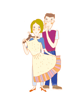 イラスト Cg 人物 カップル 夫婦 夫婦 スカート の画像素材 イラスト素材ならイメージナビ