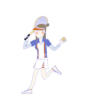 人物 テニスウェア イラスト村 の画像素材 ライフスタイル イラスト Cgのイラスト素材ならイメージナビ
