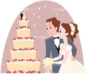 ウェディングケーキ入刀 の画像素材 結婚 行事 祝い事の写真素材ならイメージナビ