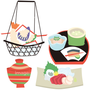 食べ物 料理 食料 和風 イラスト村 の画像素材 食べ物 飲み物 イラスト Cgのイラスト素材ならイメージナビ