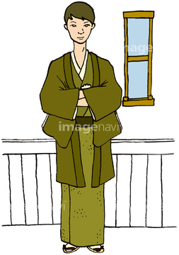 腕組み 男 全身 和服 の画像素材 日本人 人物の写真素材ならイメージナビ