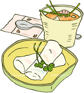 惣菜 春巻き イラスト の画像素材 食べ物 飲み物 イラスト Cgのイラスト素材ならイメージナビ