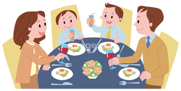 家族 お出かけ 外食 イラスト の画像素材 食べ物 飲み物 イラスト Cgのイラスト素材ならイメージナビ