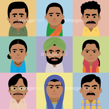 男 男性 外国人 顔 イラストデータ インド人 かわいい シニア の画像素材 人物 イラスト Cgのイラスト素材ならイメージナビ