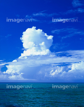 水平線 積乱雲 面 形状 の画像素材 海 自然 風景の写真素材ならイメージナビ