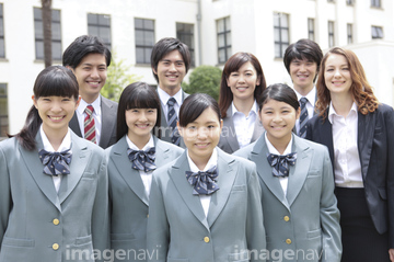 日本人 集合写真 整列 高校生 の画像素材 学校生活 ライフスタイルの写真素材ならイメージナビ