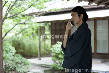 男性 横顔 上半身 和服 の画像素材 日本人 人物の写真素材ならイメージナビ