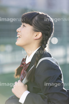 中学生 女子 横顔 かわいい の画像素材 日本人 人物の写真素材ならイメージナビ