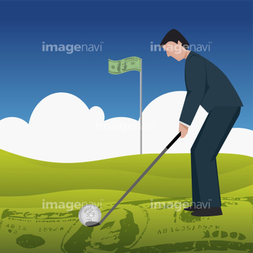 ゴルフ場 ふわふわ イラスト の画像素材 ライフスタイル イラスト Cgのイラスト素材ならイメージナビ