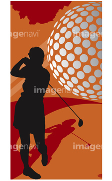 ゴルフ 女子 シルエット の画像素材 ライフスタイル イラスト Cgの写真素材ならイメージナビ