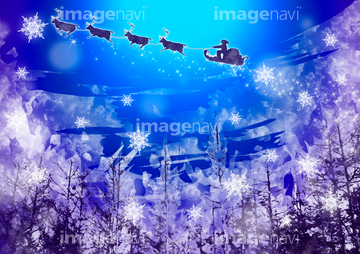 イラスト Cg 季節 イベント クリスマス 青色 の画像素材