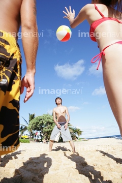 女子 バレーボール 日本人 ビーチバレー の画像素材 球技 スポーツの写真素材ならイメージナビ