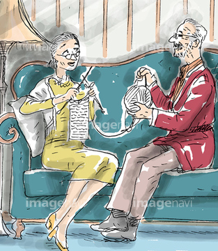 イラスト Cg 人物 カップル 夫婦 シニア の画像素材 イラスト素材ならイメージナビ