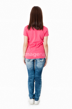 女性 立つ 後ろ姿 全身 直立不動 の画像素材 人物 イラスト Cgの写真素材ならイメージナビ